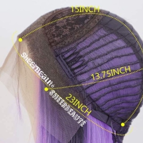 Purple 22”Ombre Lace Front Wig